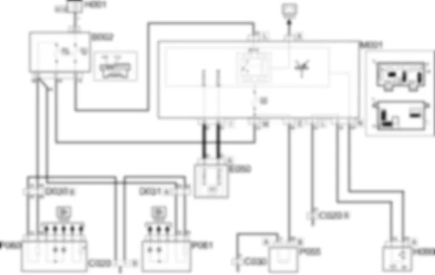 HEATED REAR WINDSCREEN               AND DOOR MIRROR DEFROSTING - Wiring diagram Fiat PANDA 1.3 JTD 16v  