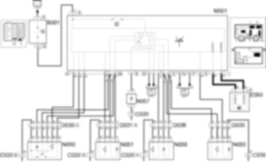 CENTRAL LOCKING - Wiring diagram Fiat PANDA 1.3 JTD 16v  