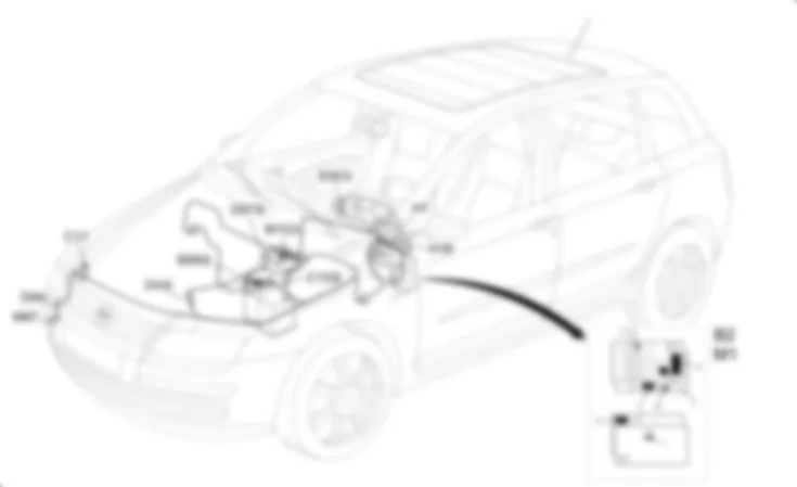ADAPTIVE CRUISE CONTROL - COMPONENT LOCATION Fiat STILO 2.4 20v  Da 05/2005