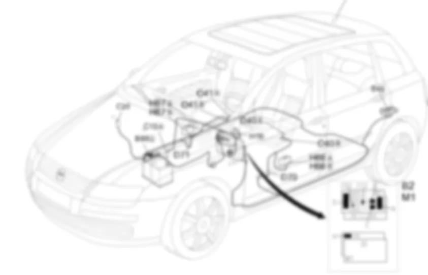 BEHEIZTE SITZE - Lage der Bauteile Fiat STILO 2.4 20v  da 01/04