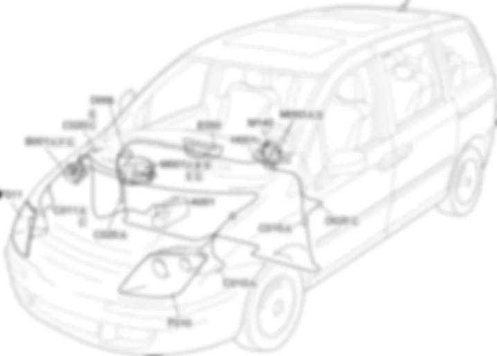 FERNLICHT - EINBAULAGE DER BAUTEILE Fiat ULYSSE 2.2 16V JTD fino a 04/03 FERNLICHT - EINBAULAGE DER BAUTEILE Fiat ULYSSE 2.2 16V JTD fino a 04/03
