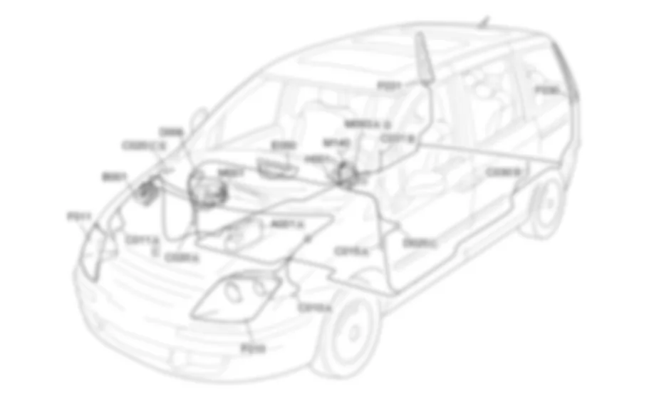NEBELSCHLUSSLEUCHTEN - EINBAULAGE DER BAUTEILE Fiat ULYSSE 2.0 16V JTD fino a 04/03 NEBELSCHLUSSLEUCHTEN - EINBAULAGE DER BAUTEILE Fiat ULYSSE 2.0 16V JTD fino a 04/03