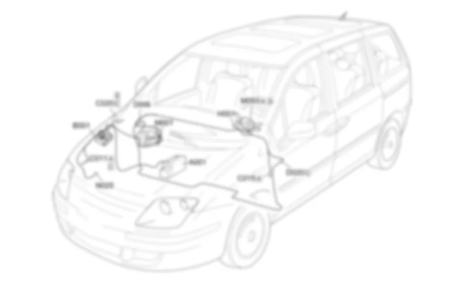 SCHEINWERFERWASCHER - EINBAULAGE DER BAUTEILE Fiat ULYSSE 2.0 16V JTD fino a 04/03 SCHEINWERFERWASCHER - EINBAULAGE DER BAUTEILE Fiat ULYSSE 2.0 16V JTD fino a 04/03