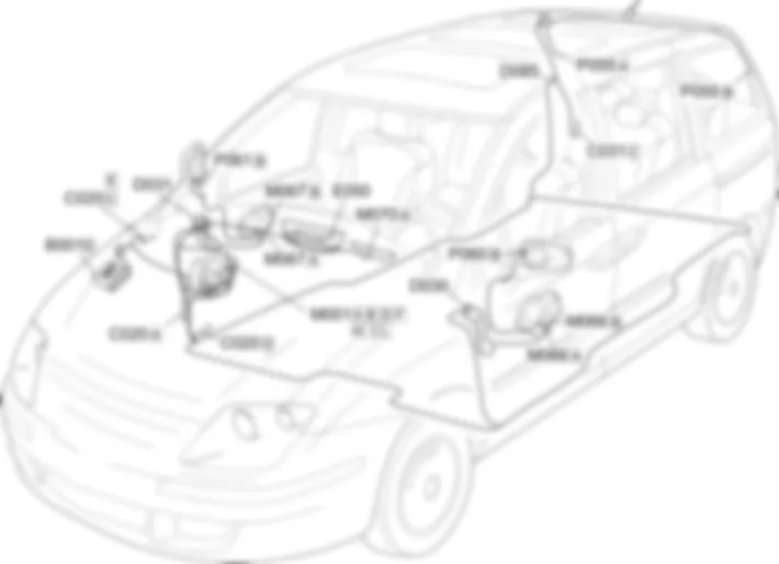 ENTEISUNG DER HECKSCHEIBE UND DER AUSSENSPIEGEL - ANORDNUNG DER BAUTEILE Fiat ULYSSE 2.2 16V JTD fino a 04/03 ENTEISUNG DER HECKSCHEIBE UND DER AUSSENSPIEGEL - ANORDNUNG DER BAUTEILE Fiat ULYSSE 2.2 16V JTD fino a 04/03