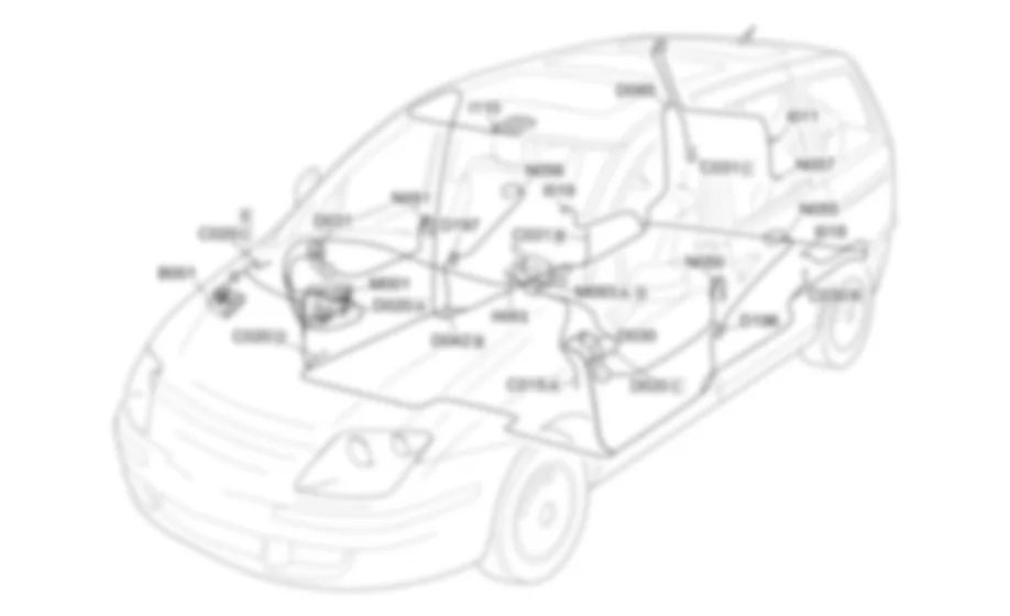 ZENTRALVERRIEGELUNG - EINBAULAGE DER BAUTEILE Fiat ULYSSE 2.2 16V JTD fino a 04/03 ZENTRALVERRIEGELUNG - EINBAULAGE DER BAUTEILE Fiat ULYSSE 2.2 16V JTD fino a 04/03