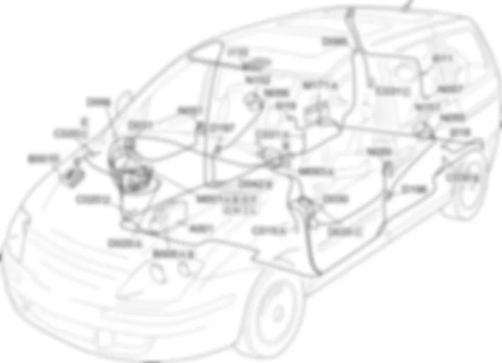 ZENTRALVERRIEGELUNG - EINBAULAGE DER BAUTEILE Fiat ULYSSE 2.2 16V JTD fino a 04/03 ZENTRALVERRIEGELUNG - EINBAULAGE DER BAUTEILE Fiat ULYSSE 2.2 16V JTD fino a 04/03