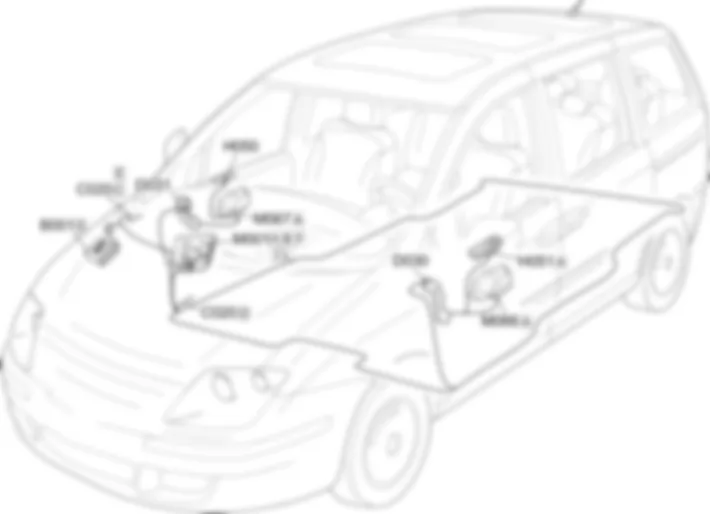VORDERE SCHEIBENHEBER - EINBAULAGE DER BAUTEILE Fiat ULYSSE 2.0 16V JTD  fino a 04/03