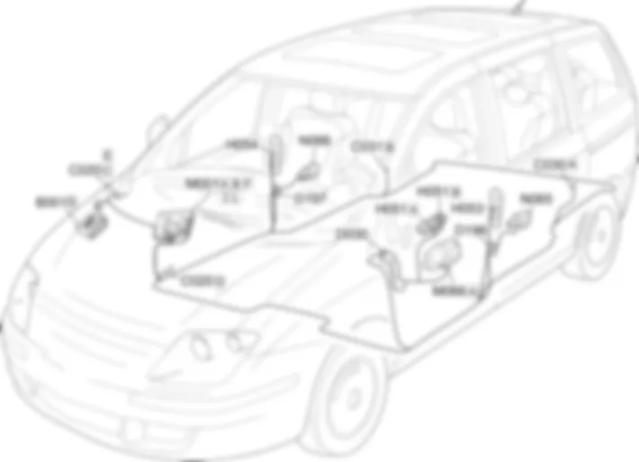 HINTERE SCHEIBENHEBER - EINBAULAGE DER BAUTEILE Fiat ULYSSE 2.0 16V JTD fino a 04/03 HINTERE SCHEIBENHEBER - EINBAULAGE DER BAUTEILE Fiat ULYSSE 2.0 16V JTD fino a 04/03
