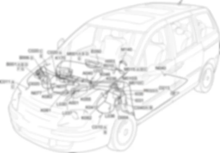ELEKTRONISCHE STEUERUNG DIESELMOTOREN - EINBAULAGE DER BAUTEILE Fiat ULYSSE 2.2 16V JTD fino a 04/03 ELEKTRONISCHE STEUERUNG DIESELMOTOREN - EINBAULAGE DER BAUTEILE Fiat ULYSSE 2.2 16V JTD fino a 04/03