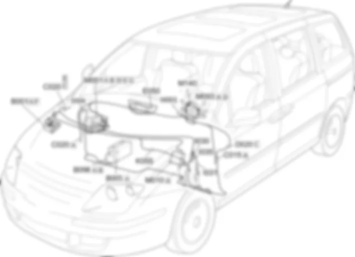 CRUISE CONTROL - ANORDNUNG DER BAUTEILE Fiat ULYSSE 2.0 16V JTD  fino a 04/03