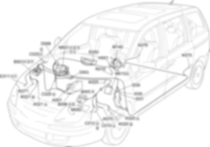 ABS - EINBAULAGE DER BAUTEILE Fiat ULYSSE 2.2 16V JTD fino a 04/03 ABS - EINBAULAGE DER BAUTEILE Fiat ULYSSE 2.2 16V JTD fino a 04/03