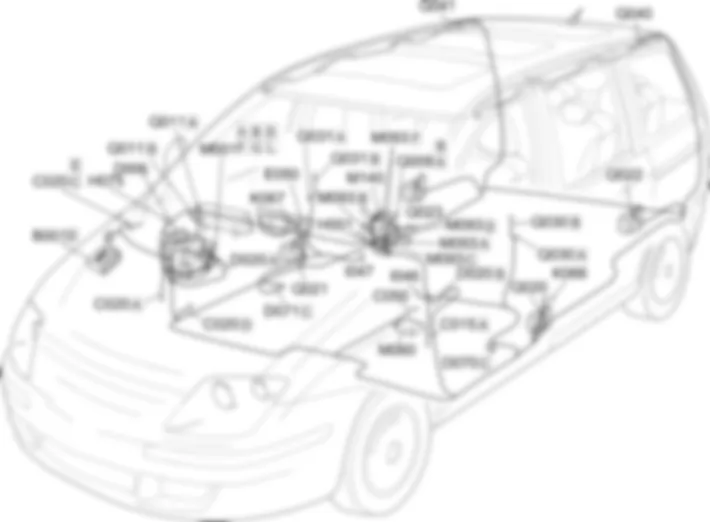 AIRBAG - EINBAULAGE DER BAUTEILE Fiat ULYSSE 2.2 16V JTD fino a 04/03 AIRBAG - EINBAULAGE DER BAUTEILE Fiat ULYSSE 2.2 16V JTD fino a 04/03