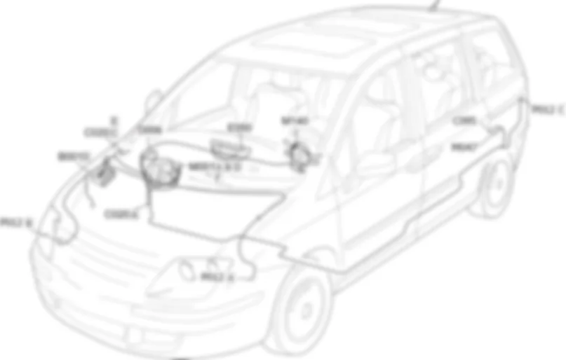 SYSTEM ZUR KONTROLLE DES REIFENDRUCKS - EINBAULAGE DER BAUTEILE Fiat ULYSSE 2.0 16V JTD fino a 04/03 SYSTEM ZUR KONTROLLE DES REIFENDRUCKS - EINBAULAGE DER BAUTEILE Fiat ULYSSE 2.0 16V JTD fino a 04/03