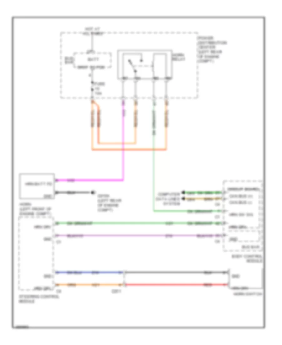 Horn Wiring Diagram for Fiat 500 Abarth 2012