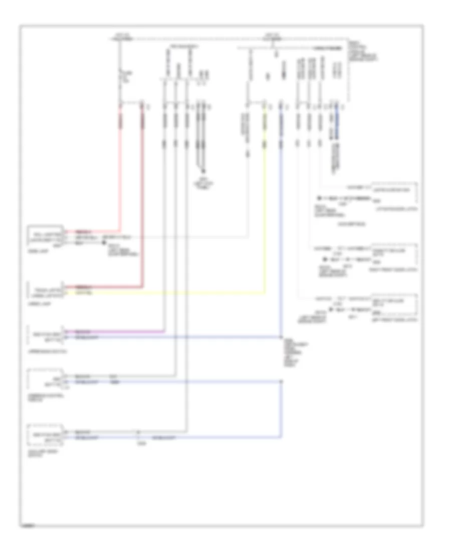 Interior Lights Wiring Diagram for Fiat 500 Lounge 2012