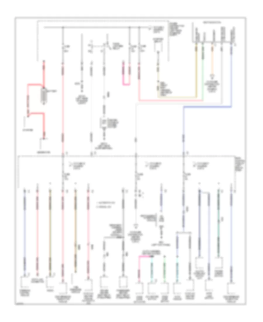 Power Distribution Wiring Diagram 1 of 3 for Fiat 500 Abarth 2014