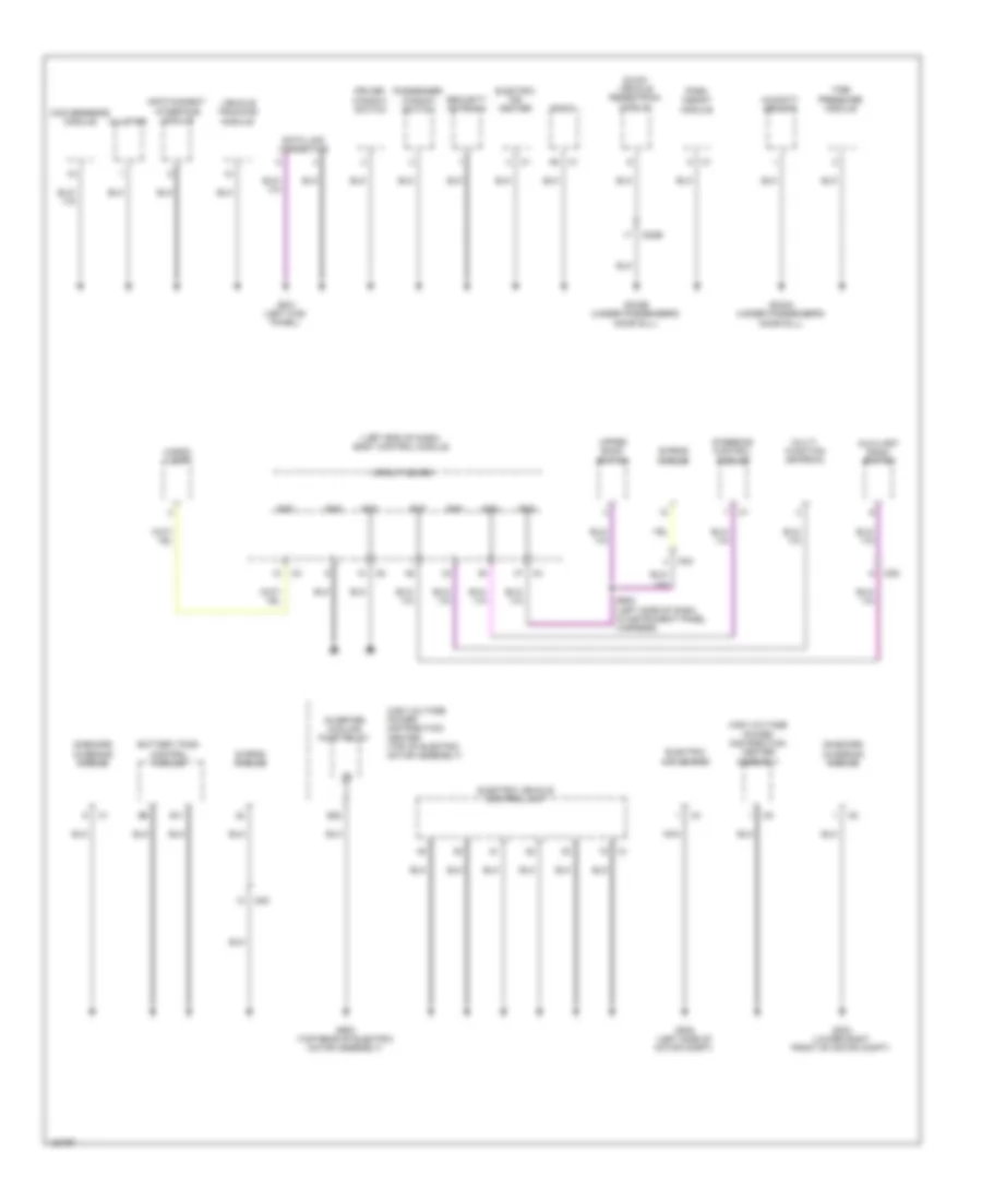 Ground Distribution Wiring Diagram (2 of 3) for Fiat 500e 2014