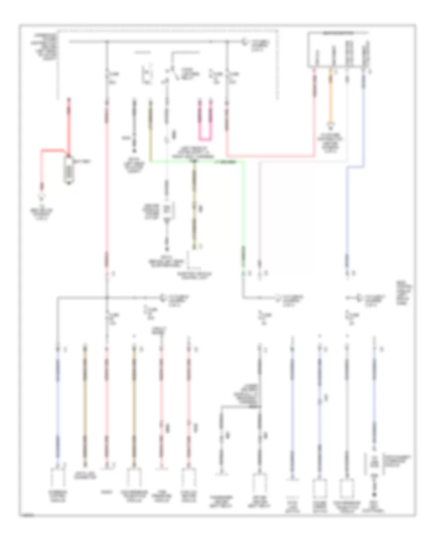 Power Distribution Wiring Diagram 1 of 4 for Fiat 500e 2014