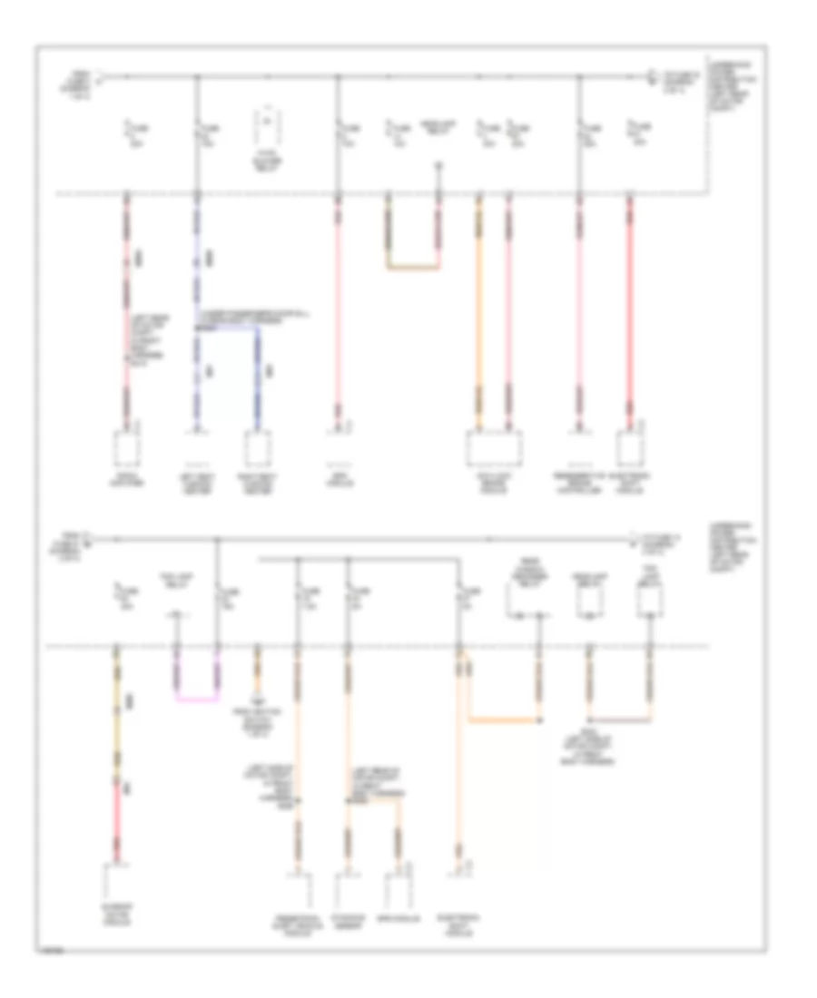 Power Distribution Wiring Diagram 2 of 4 for Fiat 500e 2014