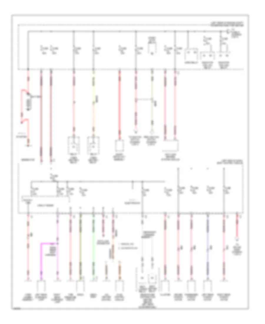 Power Distribution Wiring Diagram 1 of 4 for Fiat 500L Easy 2014