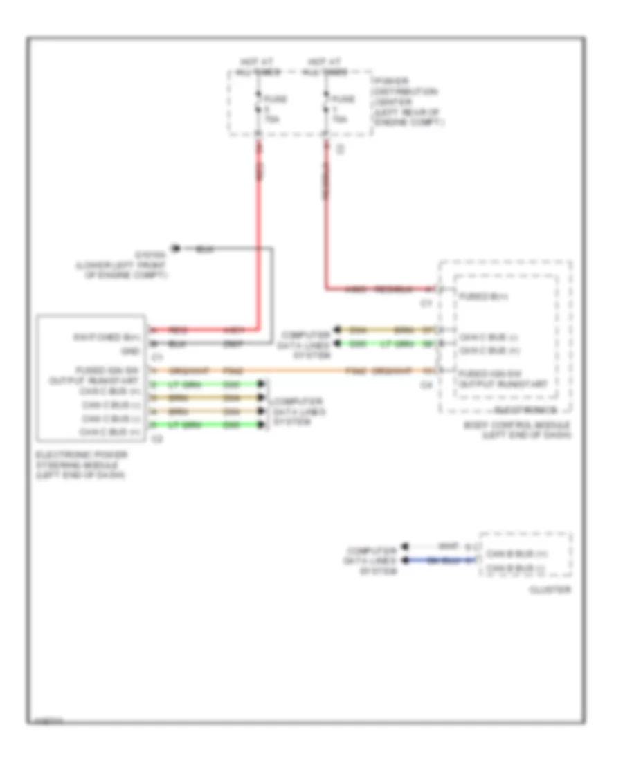 Electronic Power Steering Wiring Diagram for Fiat 500L Trekking 2014