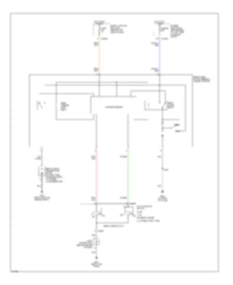 Электросхема заднего стеклоочистителя дворника и омывателя для Ford Freestar SES 2004