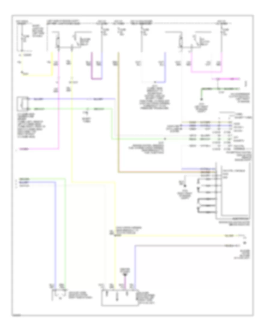 Электросхема кондиционера с ручный управлением (2 из 2) для Ford Flex SE 2012