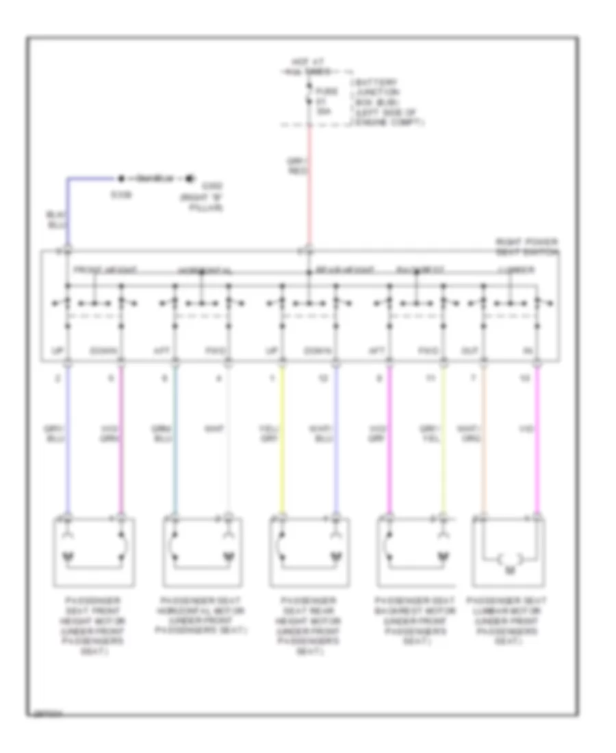 Электросхема привода сидений, сиденье пассажира с 10 путями для Ford Edge SEL 2009