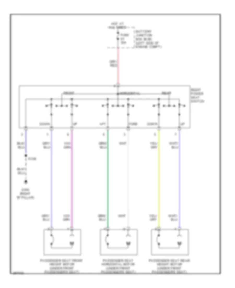 Электросхема привода сидений, сиденье пассажира С 6 путями для Ford Edge SEL 2009