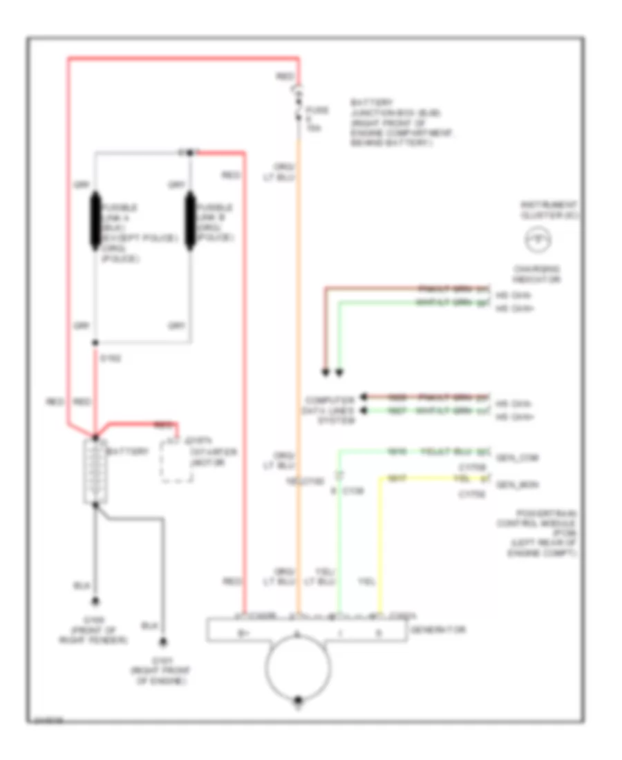 Электросхема Генератора для Ford Crown Victoria Police Interceptor 2011