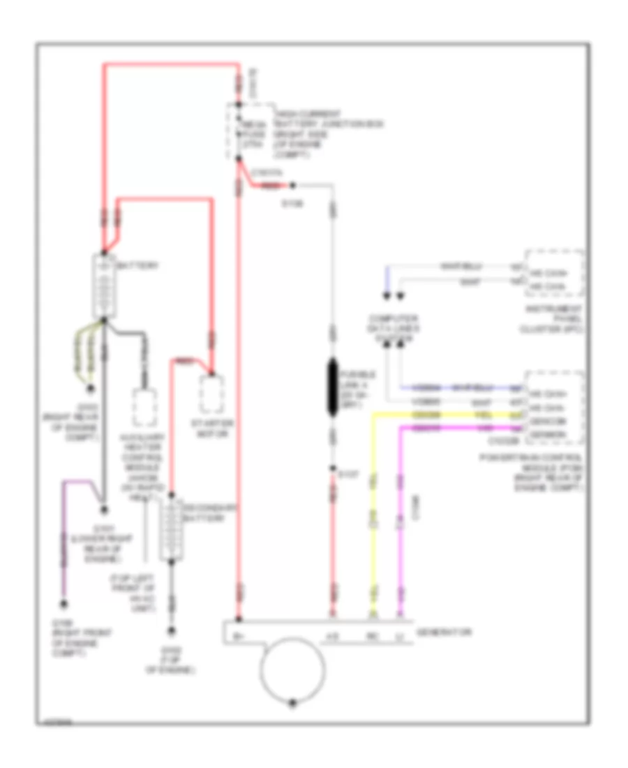 6.7L турбо дизель, Электросхема Генератора, С единственный генератор для Ford F-450 Super Duty Platinum 2014