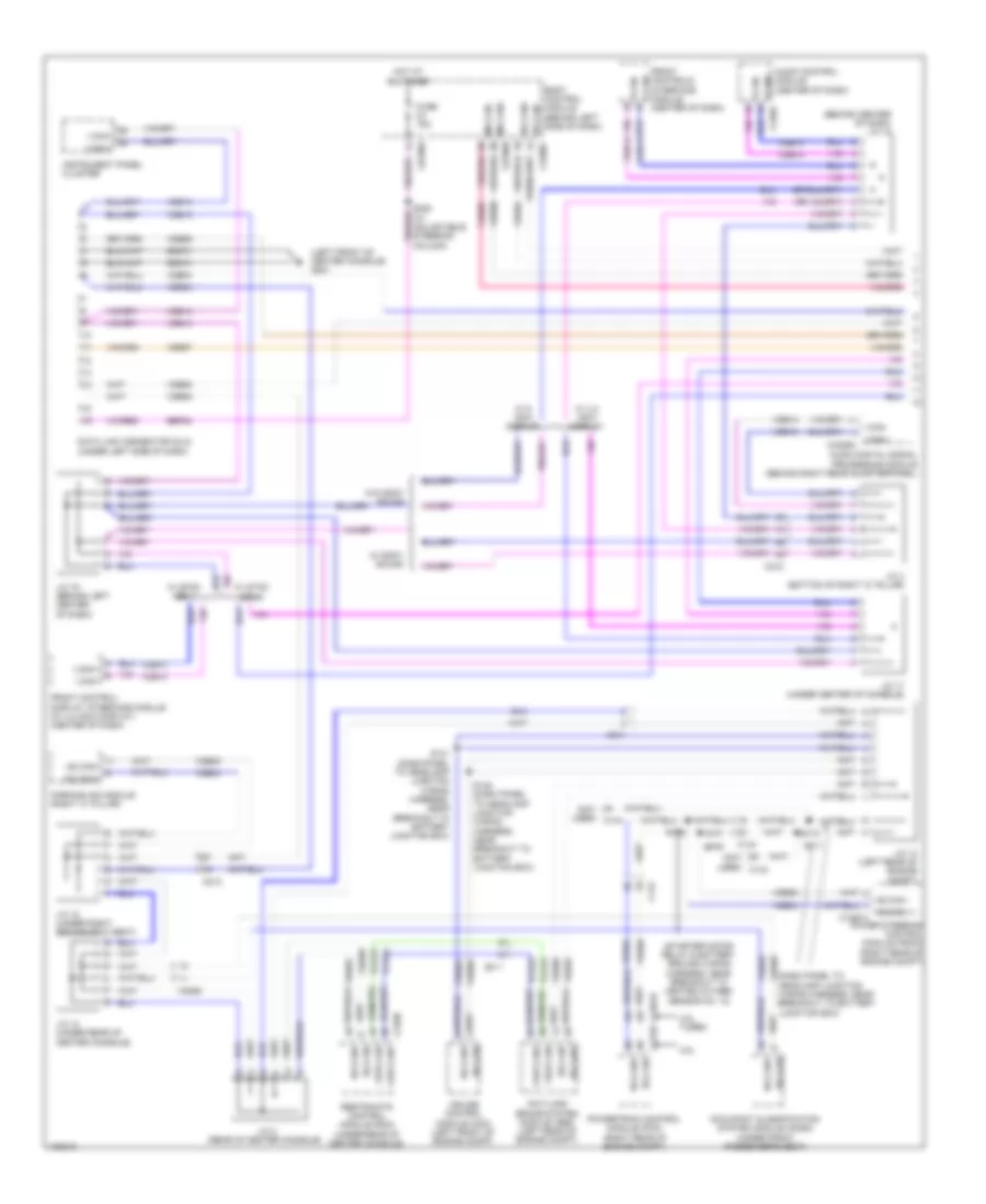 Электросхема линии передачи данных CAN (1 из 2) для Ford Flex SE 2014