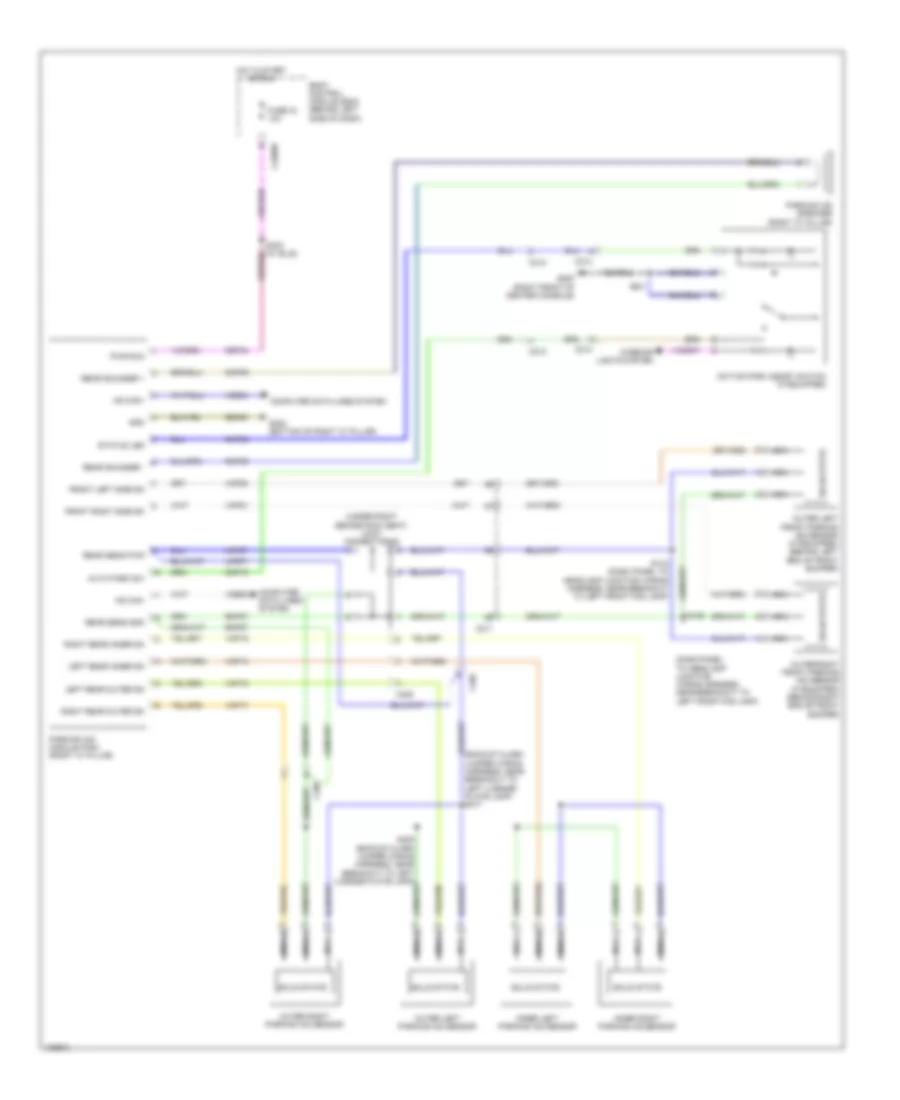 Электросхема парктроников для Ford Flex SEL 2014