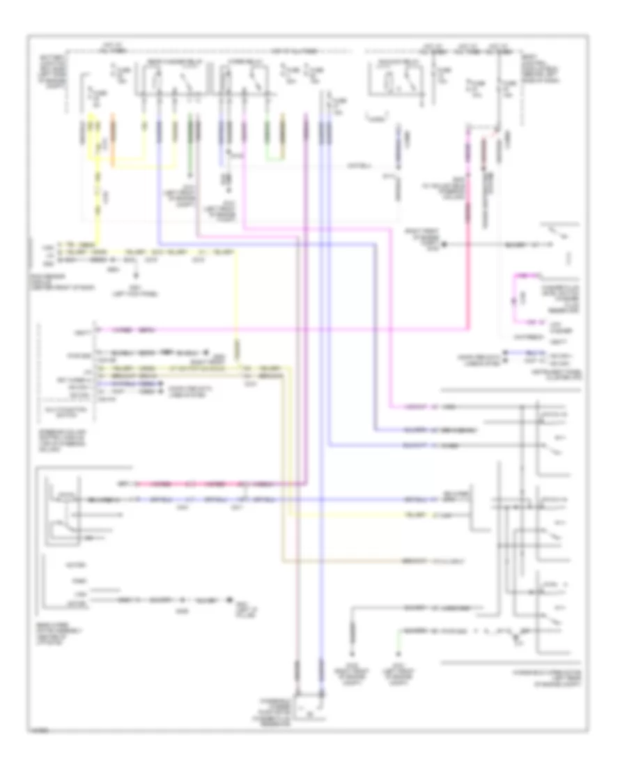 Электросхема стеклоочистителя, дворников и омывателя для Ford Flex SEL 2014
