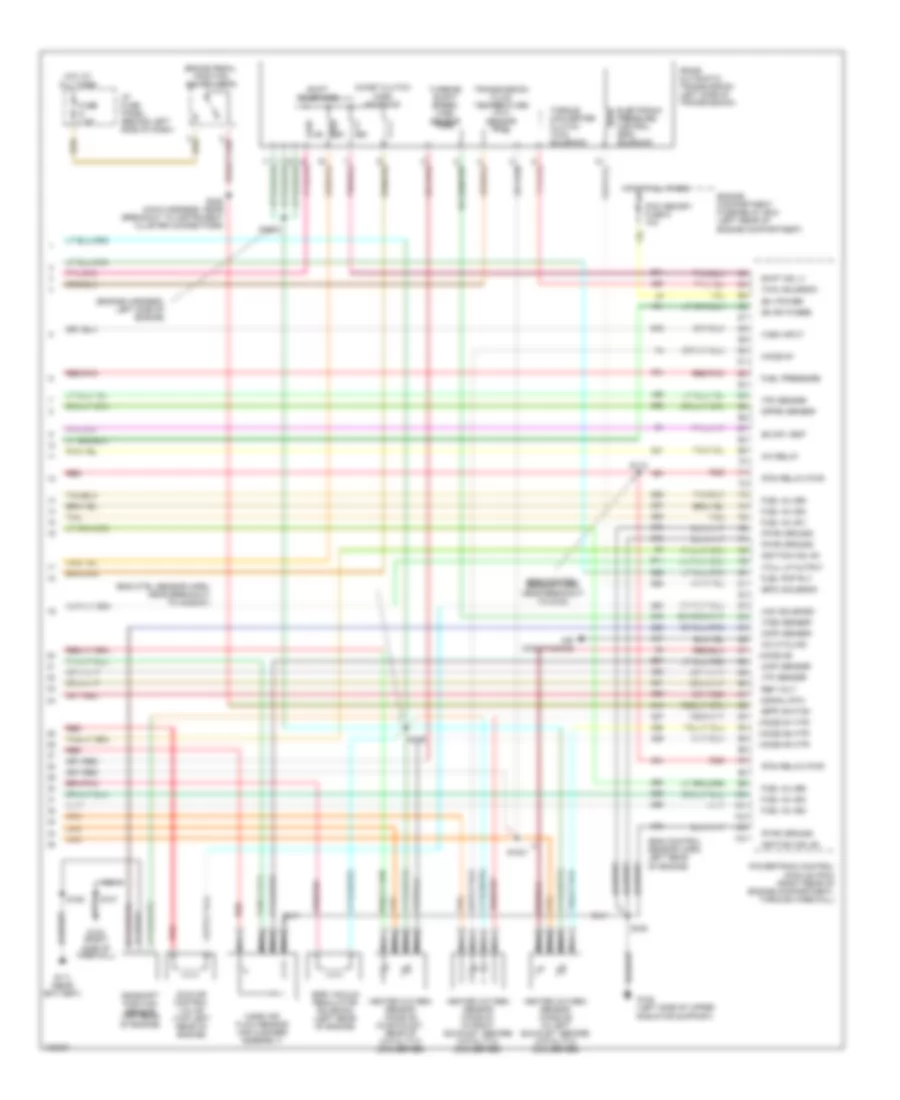4.0L, Электросхема системы управления двигателя (4 из 4) для Ford Ranger 1998