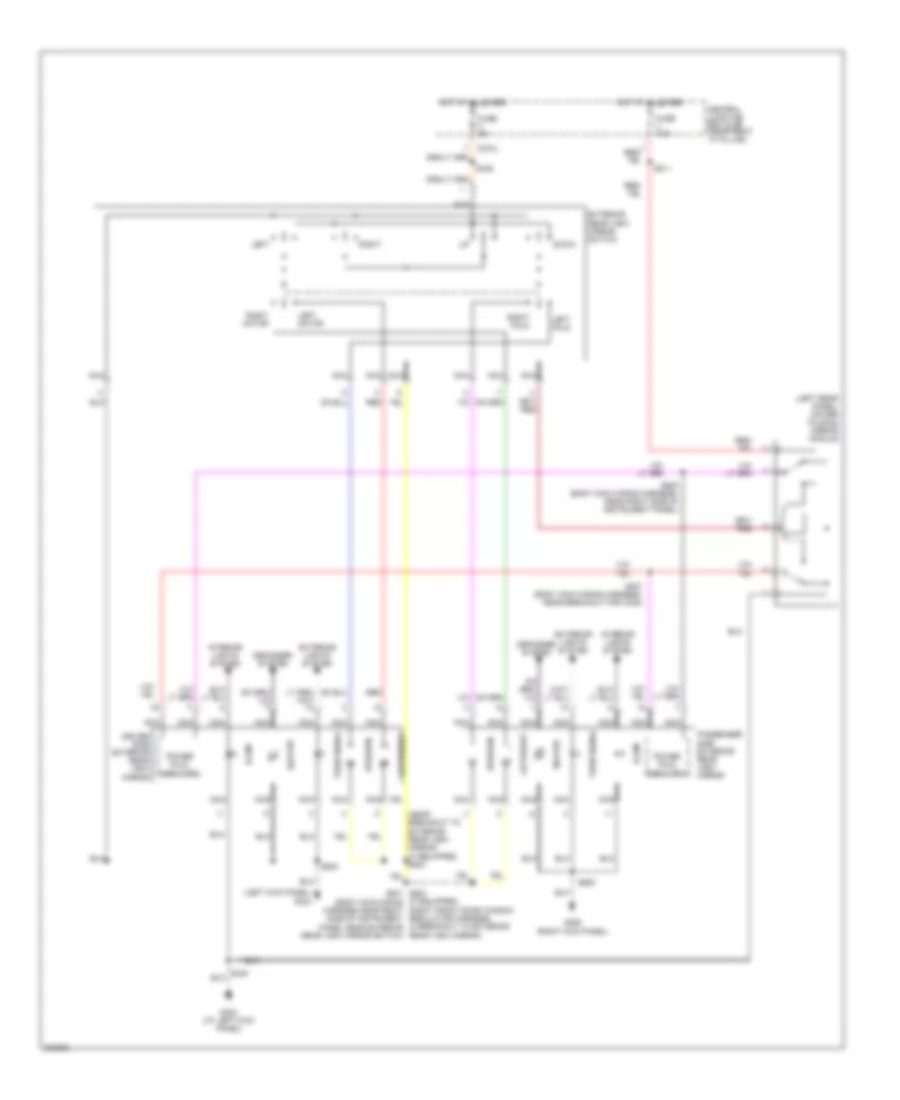 Электросхема привода зеркал для Ford Pickup F350 Super Duty 2005