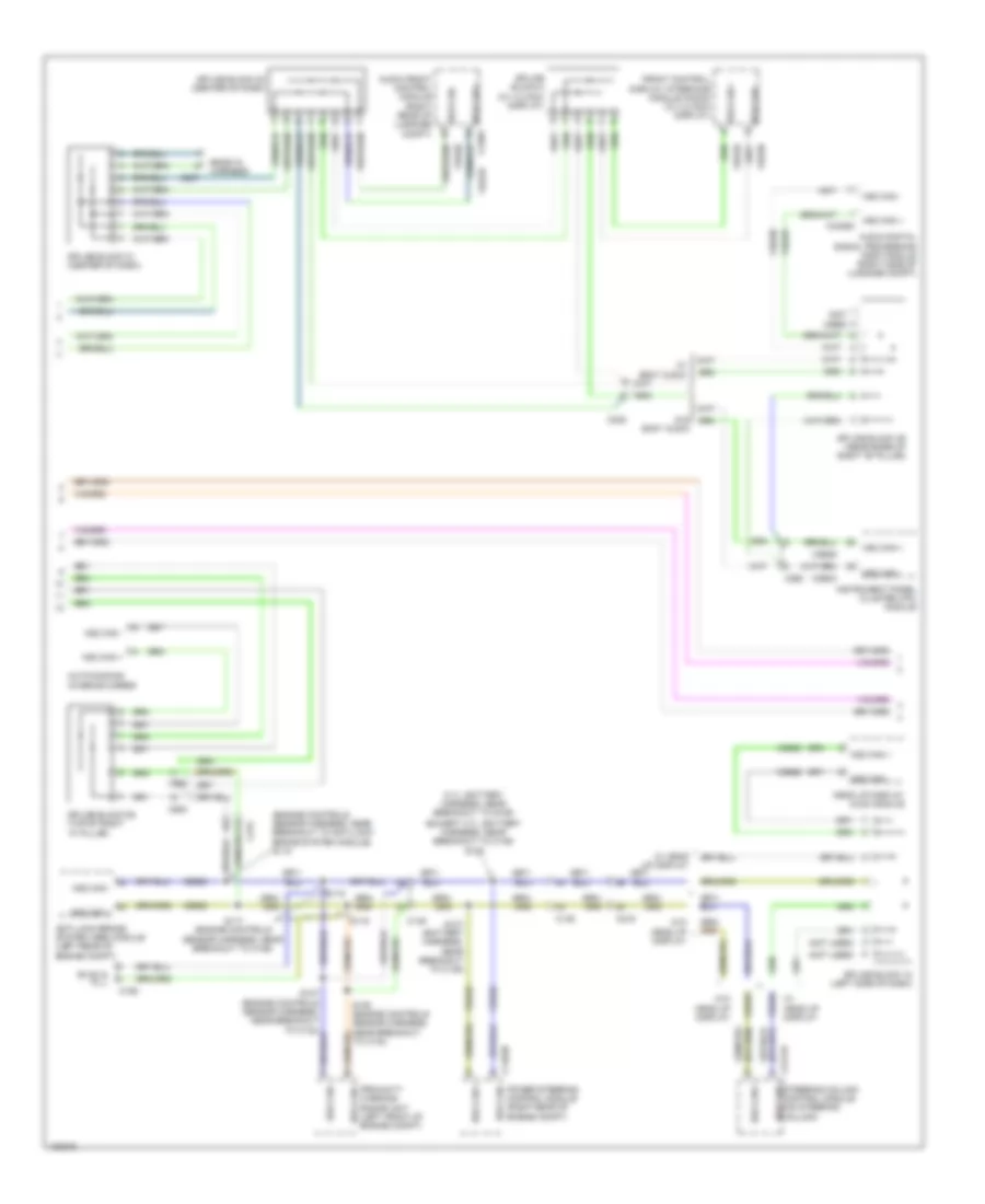 Электросхема линии передачи данных CAN, кроме гибрида (2 из 3) для Ford Fusion S 2014