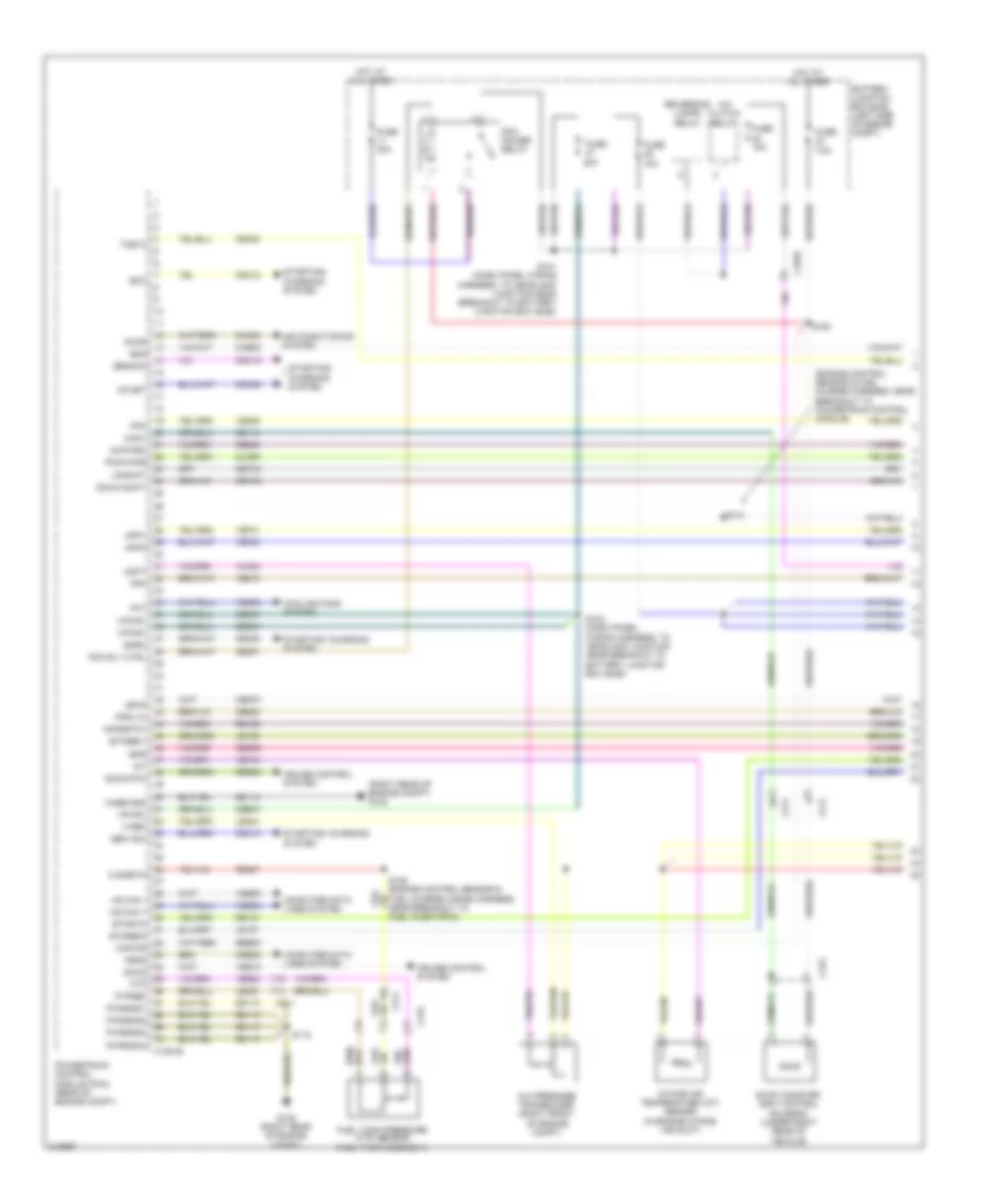 3.5L звукопровод, Электросхема системы управления двигателем (1 из 6) для Ford Flex Limited 2011