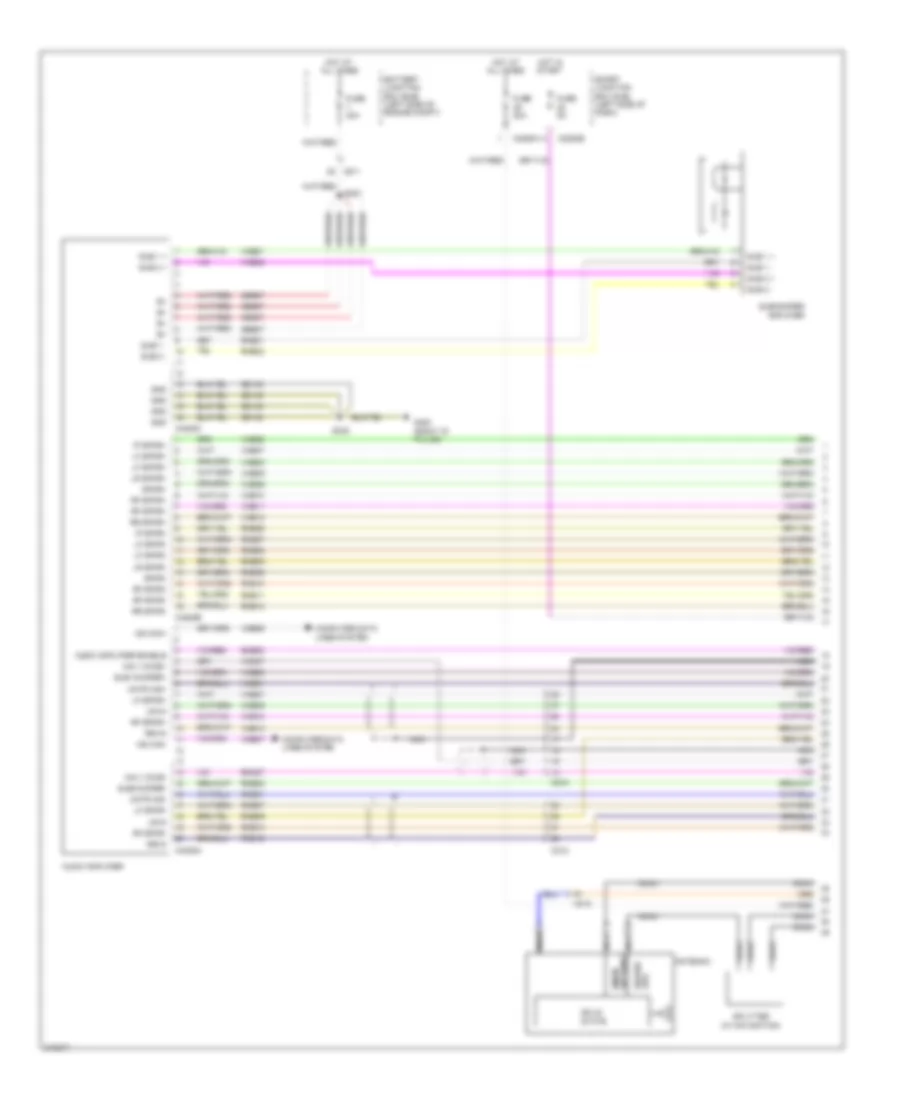 Электросхема навигации GPS (1 из 3) для Ford Flex Limited 2011