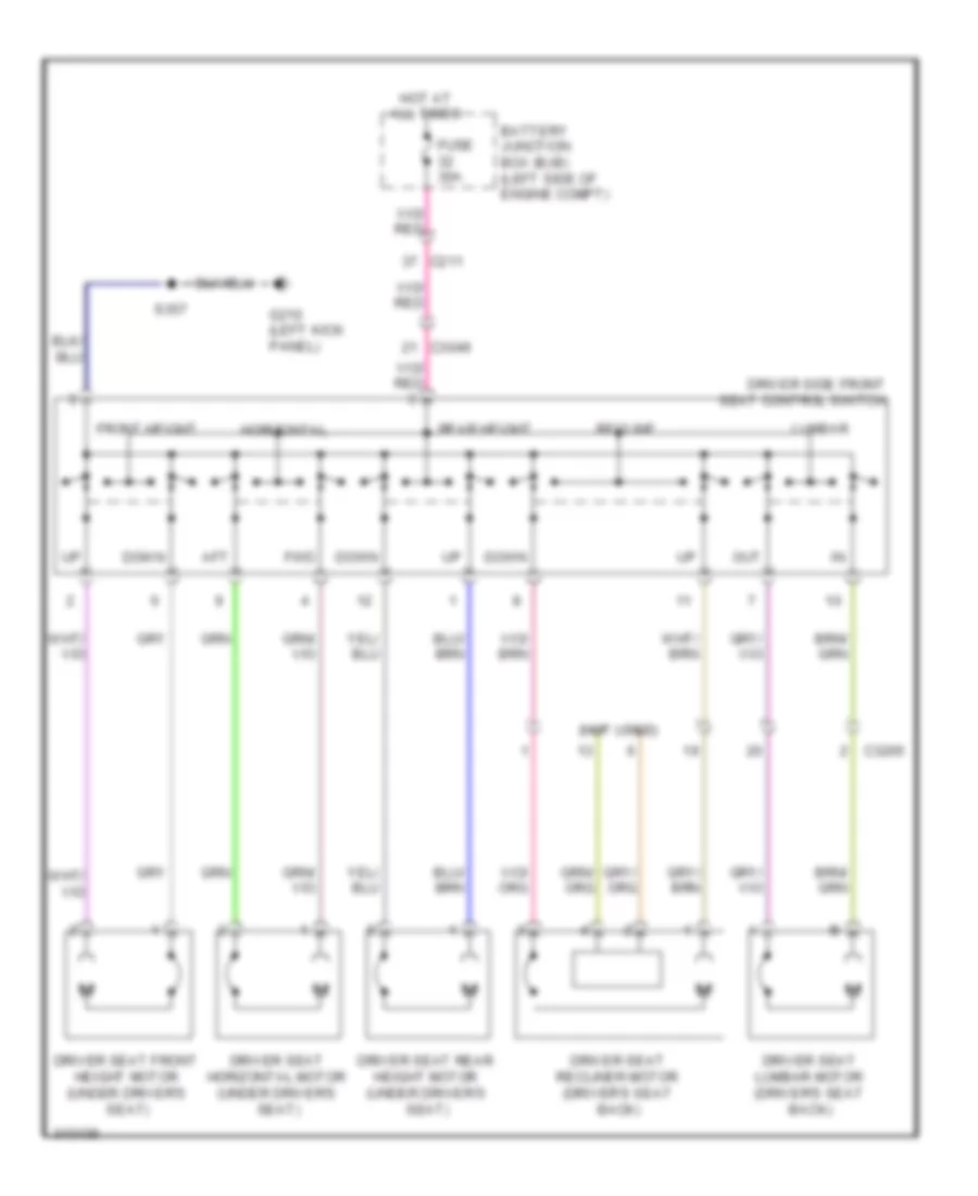 Электросхема привода сидений, сиденье водителя с 10 путями для Ford Flex Limited 2011