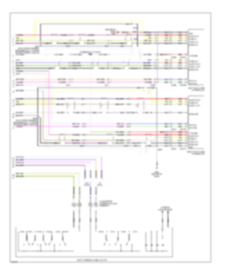 задняя Электросхема магнитолы развлечений (2 из 2) для Ford Flex Limited 2011