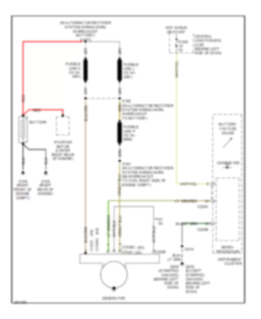 5.4L, Электросхема Генератора для Ford RV Cutaway E350 Super Duty 2007