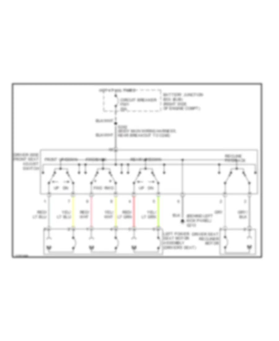 Электросхема привода водительского сиденья для Ford Crown Victoria 2010