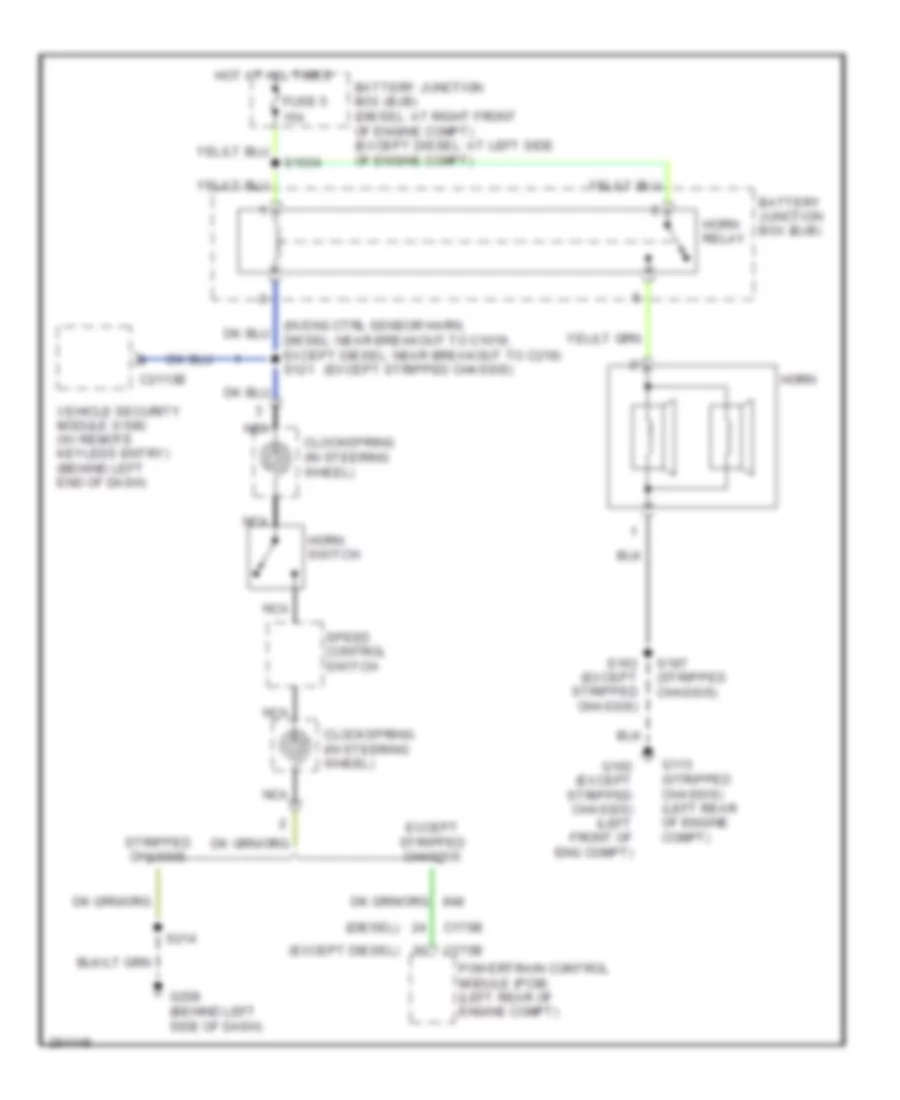 Электросхема звукового сигнал Гудка для Ford Econoline E350 Super Duty 2007