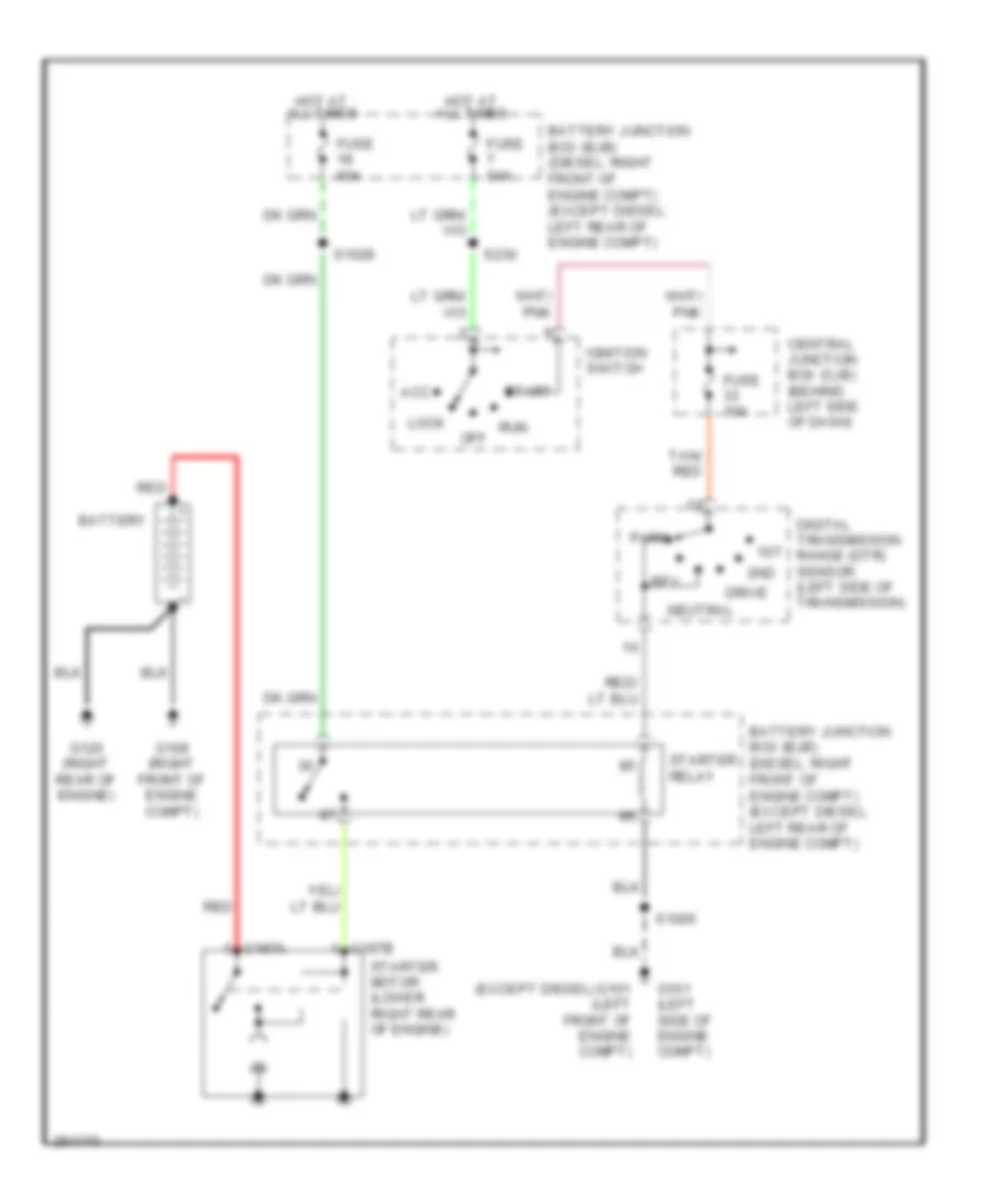 4.6L, Электросхема стартера для Ford Econoline E350 Super Duty 2007