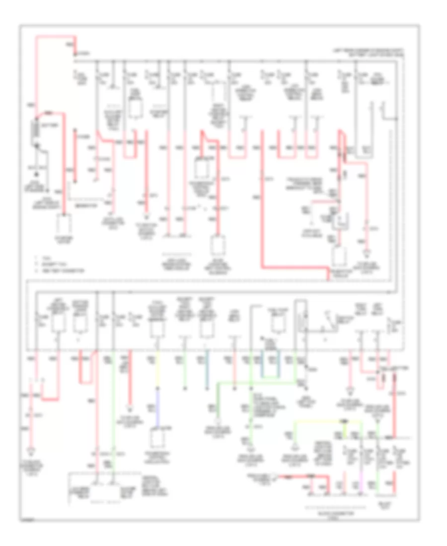 Электросхема блока предохранителей и реле (1 из 3) для Ford Transit Connect XL 2013