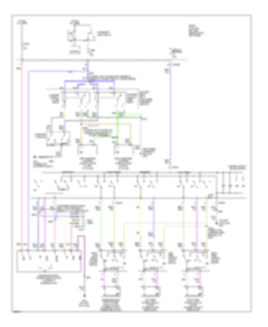 Электросхема стеклоподъемников для Ford Expedition EL 2008