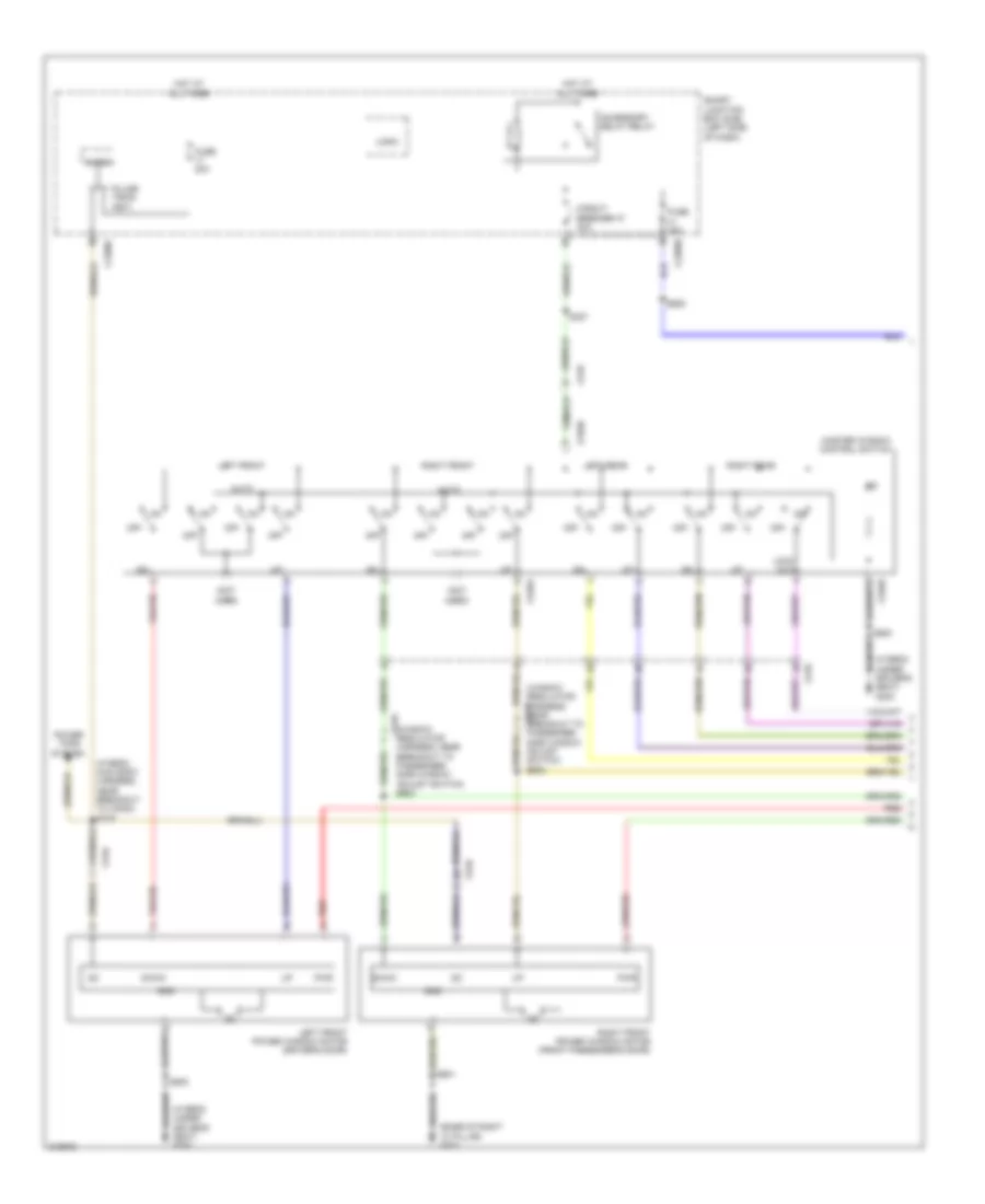 Электросхема стеклоподъемников, С Пассажир Одно Касание (1 из 2) для Ford Fusion Hybrid 2011