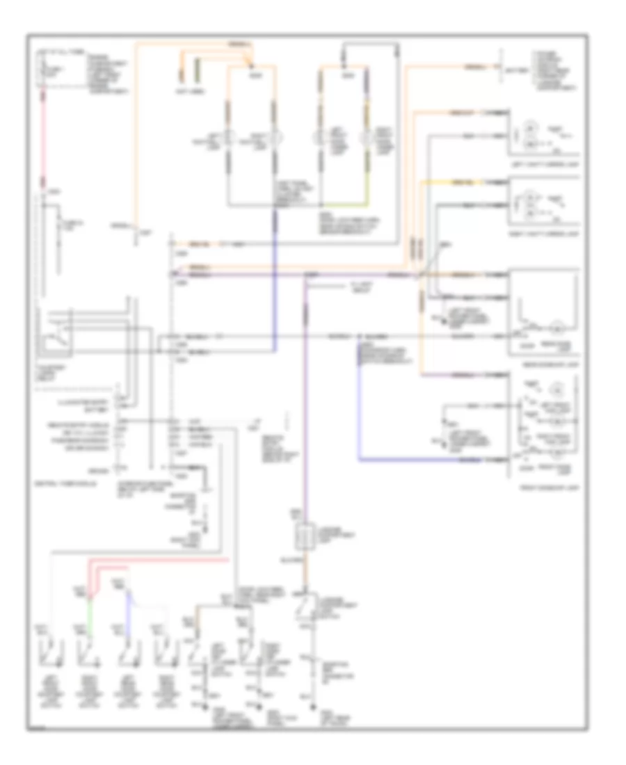 Электросхема подсветки для Ford Contour SE 1997