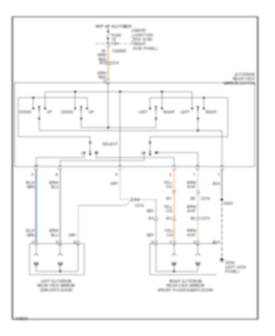 Электросхемы ПРИВОД ЗЕРКАЛ Ford Mustang Shelby Gt500 2011 Wiring Diagrams For Cars